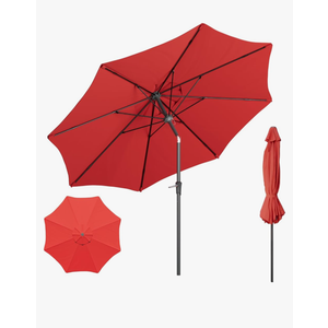 Benass 11FT Outdoor Patio Umbrella, Table Umbrella with Push Button Tilt and Crank, 8 Ribs Market Umbrella