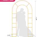 Gawicpy U-Shaped Metal Arched Flower Rack Perfect for Wedding Decorations and Celebrations 7.2 x 4.2 FT Wedding Arch Frame for Birthdays, Parties, and More (Gold)