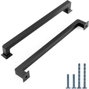 10 Pack 6.3 Inch(160mm) Kitchen Cabinet Handles Matte Black Cabinet Pulls Kitchen Cabinet Hardware Drawer Pulls for Dresser Cupboard Wardrobe