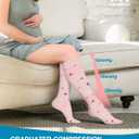 FuelMeFoot 6 Pairs Compression Socks for Women & Men 15-20mmHg Graduated Support Knee High Socks for Nurses, Travel, Athletic (Large-X-Large, 01 Assort - Black/Blue/Grey/Pink/Beige/White)