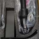 BESy Black Waterfall Bathroom Faucet, Single Hole 1 Hole 3 Holes Single Handle Bathroom Sink Faucet, Vanity Faucet with 6 Inch Deck Plate, cUPC Waterlines, Matte Black with Pop Up Drain