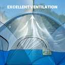 OLIXIS 8 Person Camping Tent, Tool-Free Setup Family Tent, 78.7in Tall Double Layer Waterproof, Portable with Carry Bag for Outdoor Trips, Backpacking, Hiking, Navy Blue
