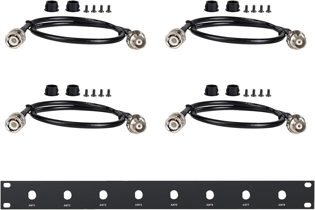 Phenyx Pro BNC Antenna Kit, Four BNC Connecting Cables 50cm/1.6FT for Front-Mounting Antennas, Compatible with Full-Rack Wireless Systems (ANTK-FR4A)