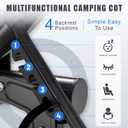 Folding Camping Cot for Adults,Adjustable Sleeping Cot with Mattress