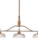 HDDFL Chandeliers Pendant Light Fixture Vintage Pendant Lighting Fixtures 3 Lights Chandelier Matte Brass Kitchen Glass Hanging Lamp for Island Dining Room Living Room