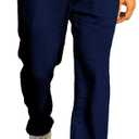 JMIERR Men's Casual Drawstring Pants Elastic Waist Lightweight Pant Summer Beach Trouser with Pockets, 36 (Blue)