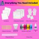 2 x Low-Mess Pouring Paint for Kids, Non-Toxic Crafts for Girls 8-12 | Washable Painting for Kids, Includes Gloves & Table Cover, Easier Cleanup, Screen-Free Arts & Crafts for Girls & Boys