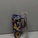 DUUV Butterfly Gifts for Women, Butterfly Tumbler 40 Oz with Handle, Stainless Steel Insulated Mug with Humorous Quote, Christmas Thanksgiving Birthday Gifts for Women Friends Coworkers Girls, 1PCS