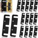 Door Hinge Shims - 0.035 Inches, 15 Pack Laser-Cut Stainless Steel Kit - Safety Rounded Corners, Corrosion Resistant, Fix Sagging Doors Without Replacing Hinges (Matte Black, 3.5")