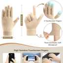 Women Winter Warm Hat Scarf Gloves Set, Touchscreen Gloves Beanie Hat Thick Scarf Set, 3 Pieces Warm Winter Gift (Gray)