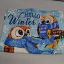 Covido Owls Winter Garden Flag, Animals Yard Decor, Christmas Snow Farmhouse Outdoor Small Decor Double Sided 12x18