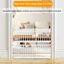 Dog Gate, SHYUJAJIE Adjustable Extra Wide Short Dog Gate,Small Pet Gate with 4 Extension Kits, Pressure Mounted for Doorways & Stairs (White, 18-48" W*18" H)