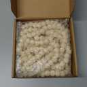 12 Feet Velvet Bead Christmas Garland Christmas Bead Garlands Vintage Garland Xmas Holiday Garland for Tree Mantel Fireplace Decorations (Cream)