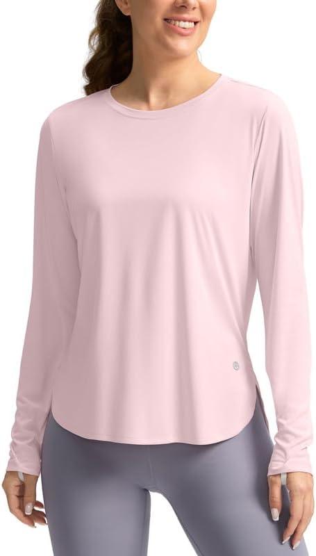 Women's Sun Shirts UPF 50+ Long Sleeve UV Protection Shirt Lightweight Quick Dry Workout Hiking Tops for Women, Small