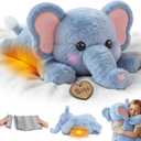 Mewaii Weighted Stuffed Animals with Microwavable Heating Pad - 5 lbs Adjustable, Heatable & Coolable Elephant Plush for Realistic Hug, Removable Inner Pad, Perfect Plush Gift for Kids (23 Inch)