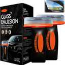 2PCS Glass Oil Film Remover for Car, Glass Emulsion Cleaner, Removes Oil Film & Smudges, Automotive Glass Cleaner for Car Windshield, Cleaning Improve Windshield Clarity for Safe Driving