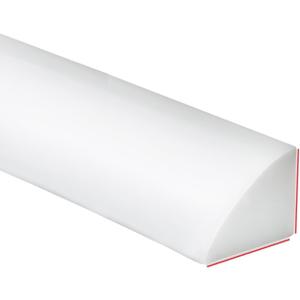 Duzzy 158 Inch Flexible Quarter Round Molding, Peel and Stick Silicone Rubber Trim Suitable for Shower Pans Gap and The Base of Staircase, White