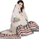 MACEVIA Native American Aztec Blanket for Couch, Rustic Southwest Blankets Decorations for Home, Country Boho Throw Blanket for Couch, Sofa, Bed, Western Bedroom Decor Tribal Decor (Aztec 03 50"70")