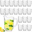 Tessco for you 20 Pcs Plastic Pitchers 60 Ounce Clear Restaurant Jug Large Water Pitcher Carafe Serve Milk Tea Juice Drink for Parties Container Dispenser Beer Jar