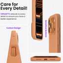 ORNARTO Compatible with iPhone 17 Pro Max Case 6.9", Slim Liquid Silicone 3 Layers Soft Gel Rubber Shockproof Protective Cover with Anti-Scratch Microfiber Lining-Orange