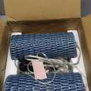 Reaketon Table Lamps for Living Room Set of 2, Ceramic Table Lamps for Bedroom, 20" Modern Lamps for Night Stands, Dark Blue