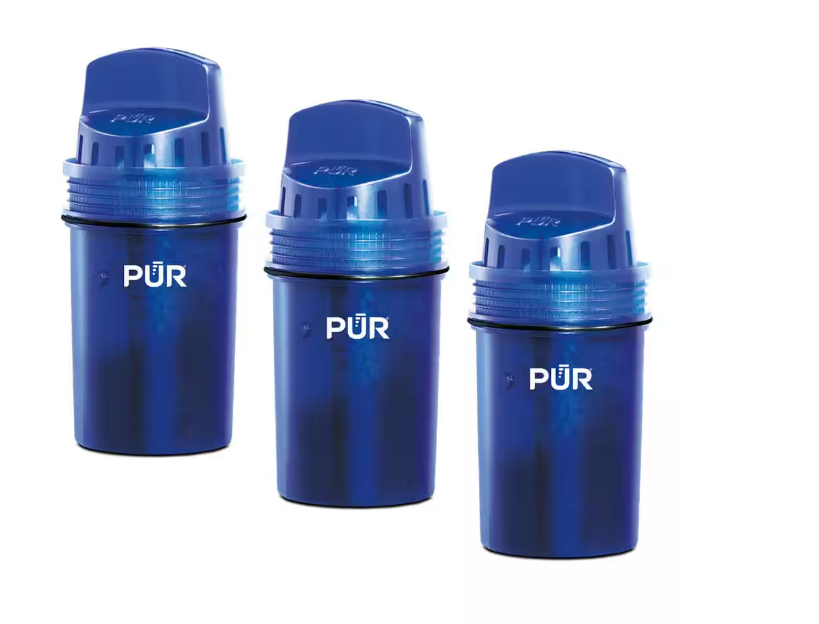 PUR Water Pitcher & Dispenser Replacement Filter 3-Pack, Genuine PUR Filter, 2-in-1 Powerful Filtration and Faster Filtration, 8-Month Value, Blue (PPF900Z4)