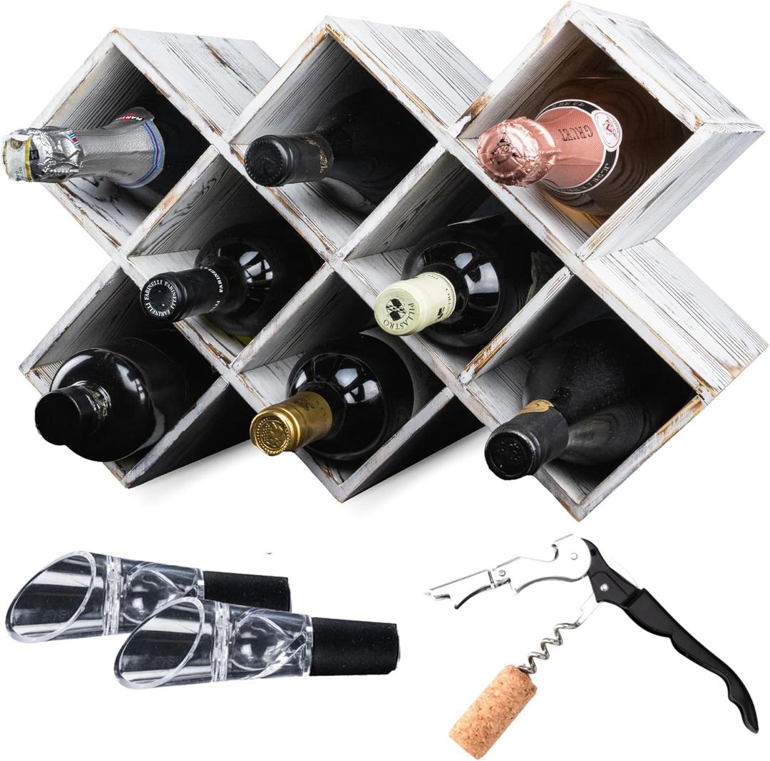 Penitent Man Wooden  Rack - Rustic Farmhouse Racks Countertop Storage and Bottle Rack for  Storage