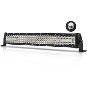 18 Inch LED Light Bar, AKD Part 134W Spot Flood Combo Off Road Driving Light Quad Row Super Bright Work Lights Bumper Grille LED Bar Lights for Truck Pickup SUV UTV ATV Tractor Golf Cart Boat