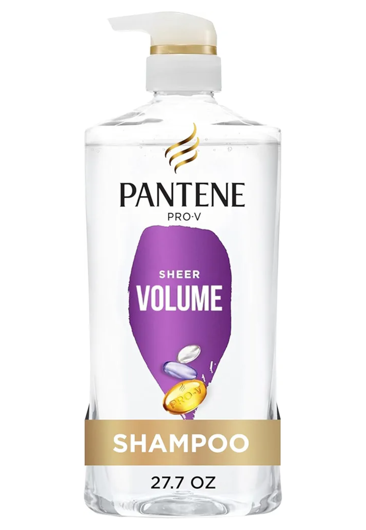 Pantene Shampoo, Sheer Volume - 72-Hour Fullness, Lightweight Nourishment with Pro-Vitamin B5 + Antioxidants, Fine, Thin, Color-Treated Hair, Paraben Free, Remove Build Up for Body & Shine, 27.7 Fl Oz, 1 Leaking