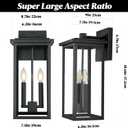 Large Modern Exterior Lighting Fixtures Porch Lights Outdoor Sconce Lights Outdoor Wall Lantern Outside Light Fixtures for House,Front Door,Garage Light Wall Mount Waterproof 2 Pcs E12 Base