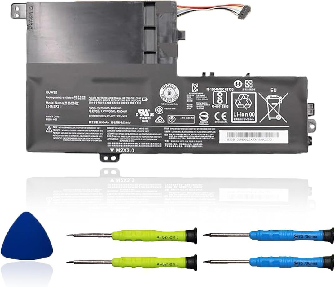 L14M2P21 Laptop Battery Compatible with Lenovo IdeaPad 320S-14IKB 320S-15ABR 320S-15AST 320S-15IKB 320S-15ISK 520S-14IKB Series 5B10M49822 5B10M49823 5B10M49825 7.4V