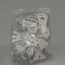 40PCS Pearl Rhinestone Letters Numbers Patches Self Adhesive Alphabet A-Z Glitter Number 0-9 Heart Pearls Repair Patch Stickers for DIY Clothing Bags Backpacks Crafts Decor (White with Silver Rhinestones)