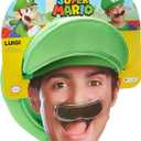 Disguise Men's Nintendo Super Mario Bros. Luigi Adult Hat and Mustache