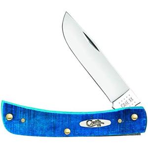 Case XX WR Pocket Knife Sod Buster Jr, Stainless Steel Blades, Length Closed: 3 5/8 Inches, Made in USA (Blue, Small)