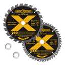 ANGELSWORD 5-1/ 2 Inch Circular Saw Blade for Ultra-Nice Wood Cutting, 24T&48T, Includes bushings for 10mm Arbor