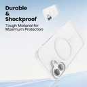 2 x Compatible with Magnetic Matte Clear Case for Phone 17Tough Drop-Resistant Design, Anti-Yellow, Shockproof, Slim Transparent Cover (White)