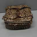 Uross Nail Polish Organizer Bag Holds 42 Bottles Nail Polish & Nail Lamp, Gel Nail Polish Organizers and Storage box for Nail Tech, Nail Kit Supplies Organizer Case - Leopard (Large - 11 x 9.5 x 9.5 inch (42 bottles))