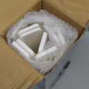 Foldable Stone Bath Mat, Quick Dry Stone Drying Mats for Bathroom, Super Absorbent Bath Mat, Non Slip, Large Diatomaceous Earth Dish Drying Mats for Kitchen Counter 23.5 x 15.4in, White