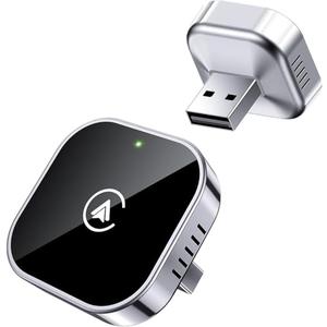 Teeran 2 in 1 Wireless CarPlay and Android Auto Adapter, Easy Setup Plug and Play, Fast Seamless Use Supports 1000+ Car's with Built-in Wired Car Play/Android Auto, Compact Sleek Design Car Adapter