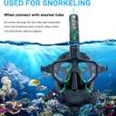 Full Face Dive Mask Support Diving & Snorkeling, Full Face Snorkel Mask Adjustable Scuba Mask with Camera Mount Provide 180 View Panoramic Compatiable with SMACO 1L/1.9L Mini Scuba Tanks