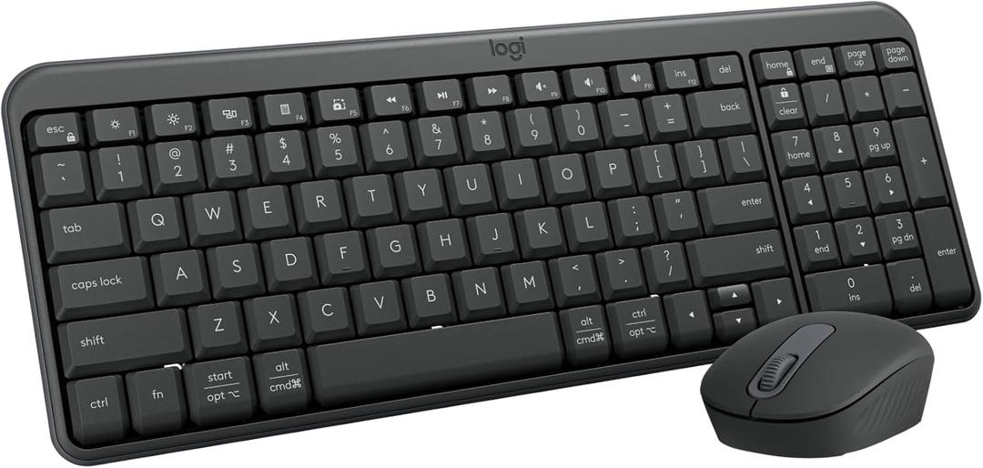 Logitech MK250 Bluetooth Wireless Mouse and Keyboard Combo: Fast & Easy Connectivity, Compact Wireless Keyboard, Ambidextrous Mouse, Durable Build - Windows/MacOS - Graphite