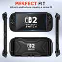 for Nintendo Switch 2 Case 2025 [Built-in Screen & Lag-Free Touch] [Magnetic Joy Con Controllers Friendly],360Shockproof Design Cover Accessories for Nintendo Switch 2 & 2 X Thumb Grip