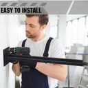 Zonon 4 Pcs Shovel Holder Wall Mount Tool Rack Heavy Duty Steel, Black