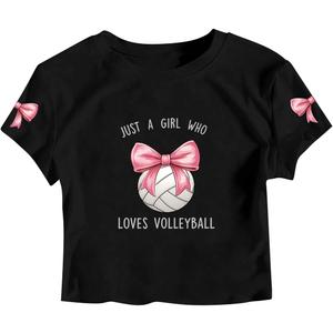 RoseSeek Girl's Letter Bow Graphic Tees Short Sleeve Crewneck Cute Shirts for Teen Girls Trendy