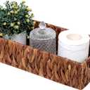 Wicker Storage Basket Bathroom Toilet Tank Toilet Paper Baskets,Toilet Paper Holders for Storage with Built-in Handles,Storage Baskets for Organizing Pantry Bathroom