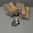 TURSTIN Set of 8 Furniture Legs 8 Inch Square Solid Wood Couch Legs Replacement Sofa Legs Mid Century Furniture Feet for Armchair Bed Dresser Cabinet Include Installation Hardware, Natural