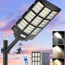 JAYNLT Y-7200W Solar Street Lights Outdoor,680000LM 6500K High Lumen Parking Lot Lights Commercial, Dusk to Dawn Solar Security Flood Lamps with Motion Sensor for Parking Lot,Garage,Stadium (1Pack)