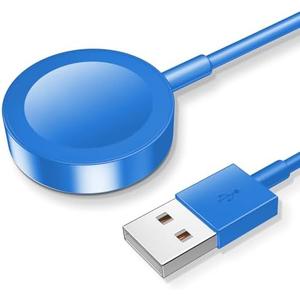 𝟐𝟎𝟐𝟓 𝐔𝐩𝐠𝐫𝐚𝐝𝐞𝐝 for Apple Watch Charger Magnetic Fast Charging Cable [Portable] Magnetic Wireless Charging Compatible with iWatch Series Ultra/ 10/ 9/ 8/ 7/ 6/ SE/ 5/ 4/ 3/ 2-[3.3FT] Blue