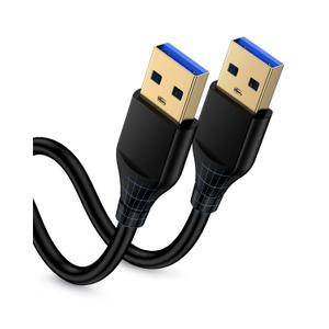 USB to USB Cable 6ft, Male to Male USB A To USB A Cable for WD Hard Drives, PC, Mac, Laptop, PS4, Xbox - USB 2.0 Type A Impresora Long Usba to Usba Cord, High-Speed Data Transfer Cable, 6 Foot
