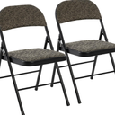 DUMOS Padded Folding Chairs 2 Pack, Dining Patio Chairs, Outdoor Home